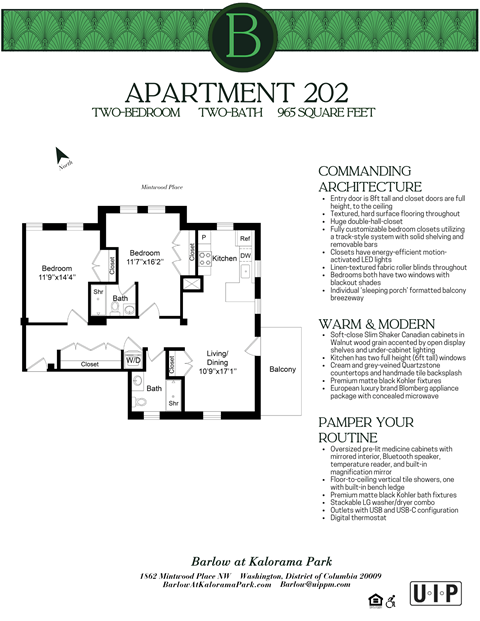 Apt 202 floor plan details page